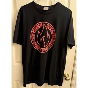 BURGER KING The Flame Reigns Employee Crew Original‎ T-SHIRT Size XL Black
